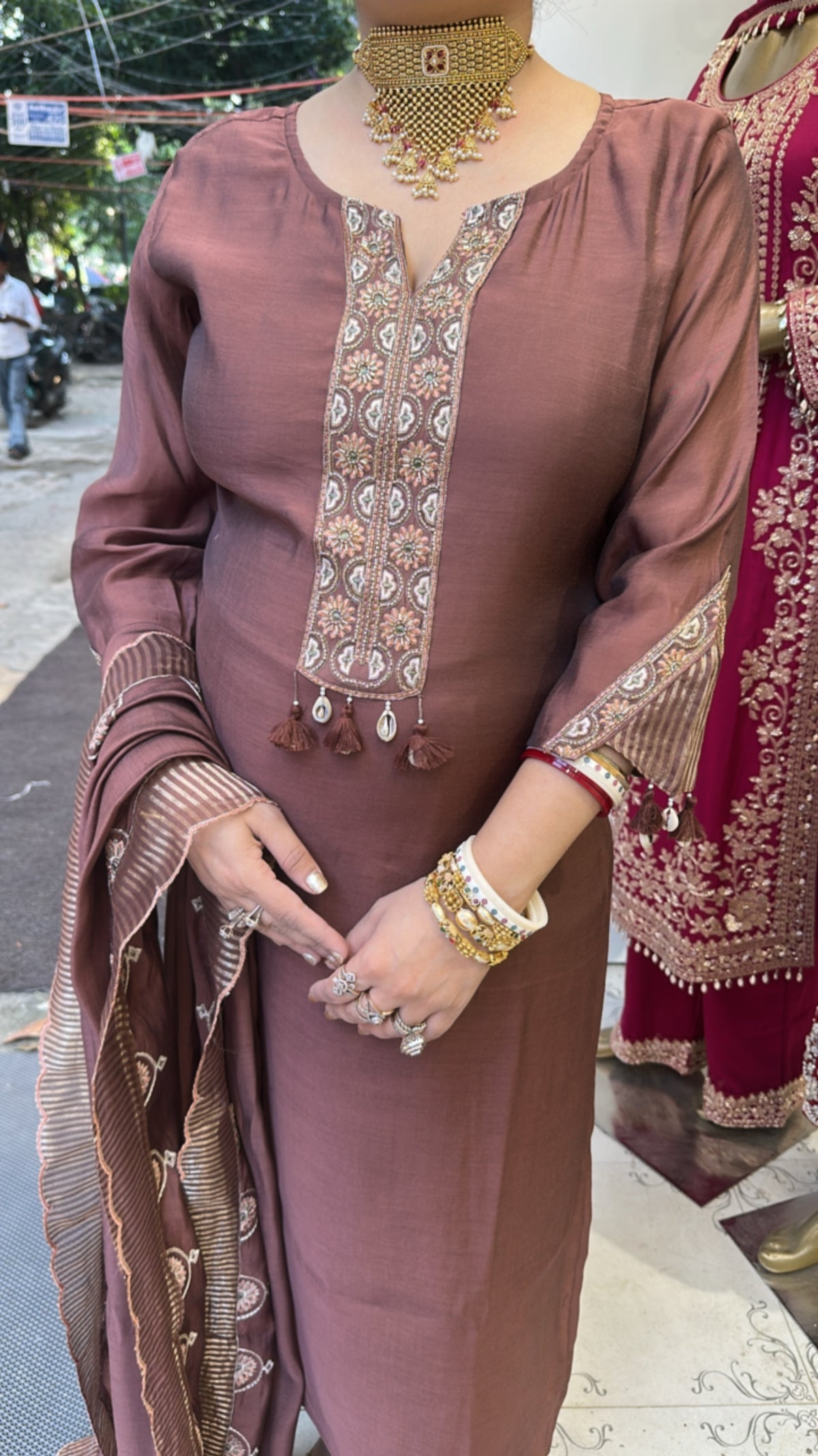 Jhoomar Brown Designer Suit