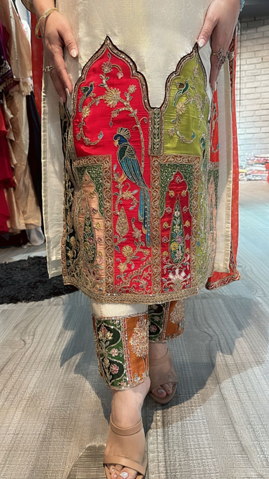 Temple Embroidery Suit