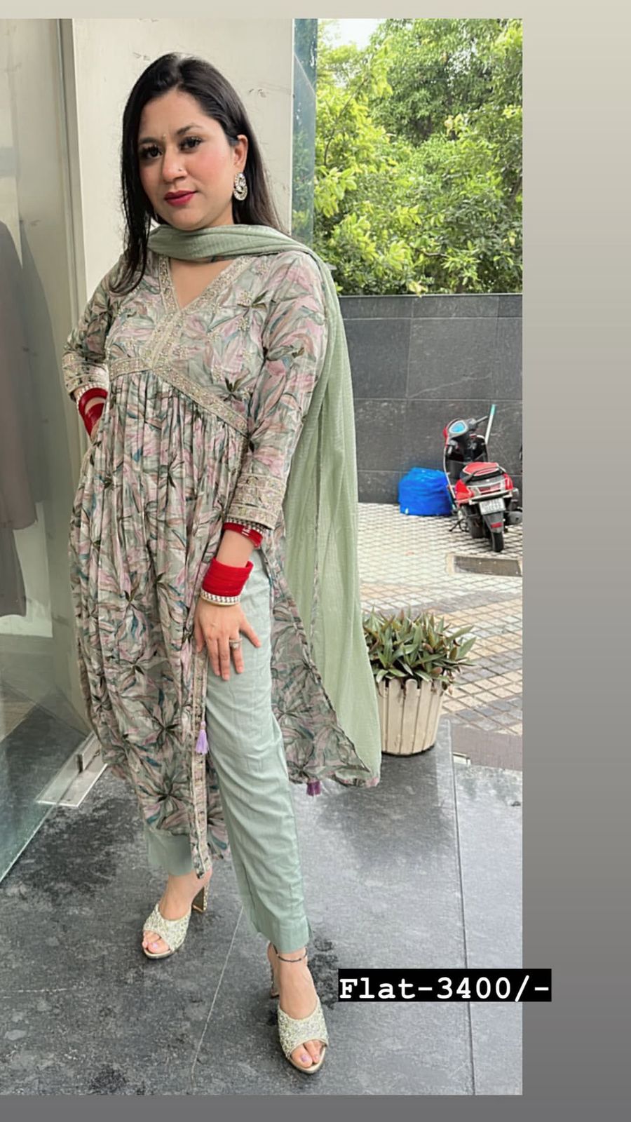 Printed Anarkali suit