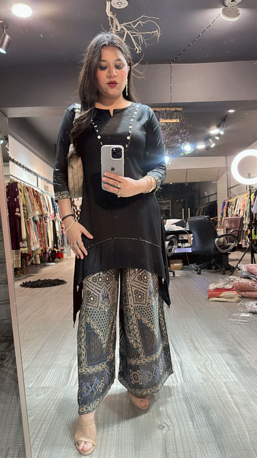 Shadow printed pant Cordset