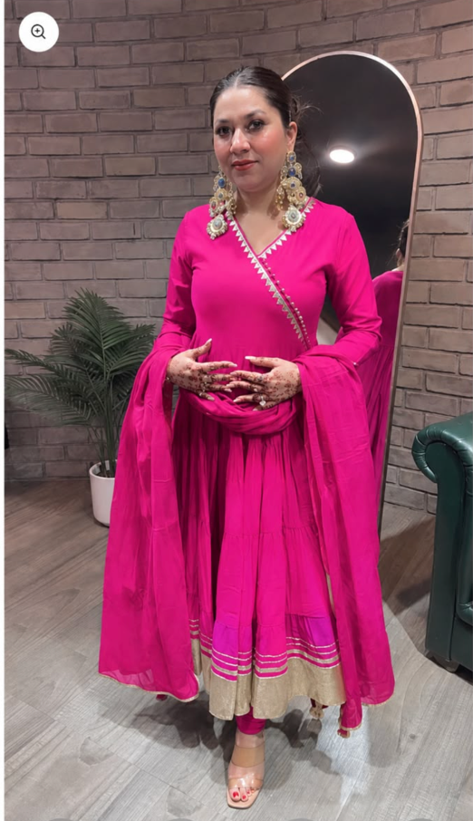 Kajrare Pink Anarkali