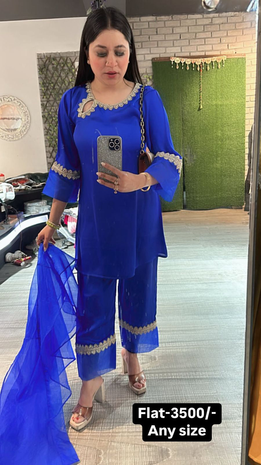 Electric blue suit 3pc
