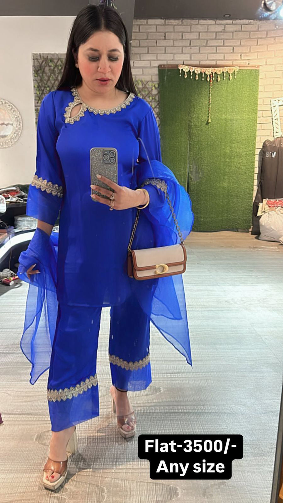 Electric blue suit 3pc