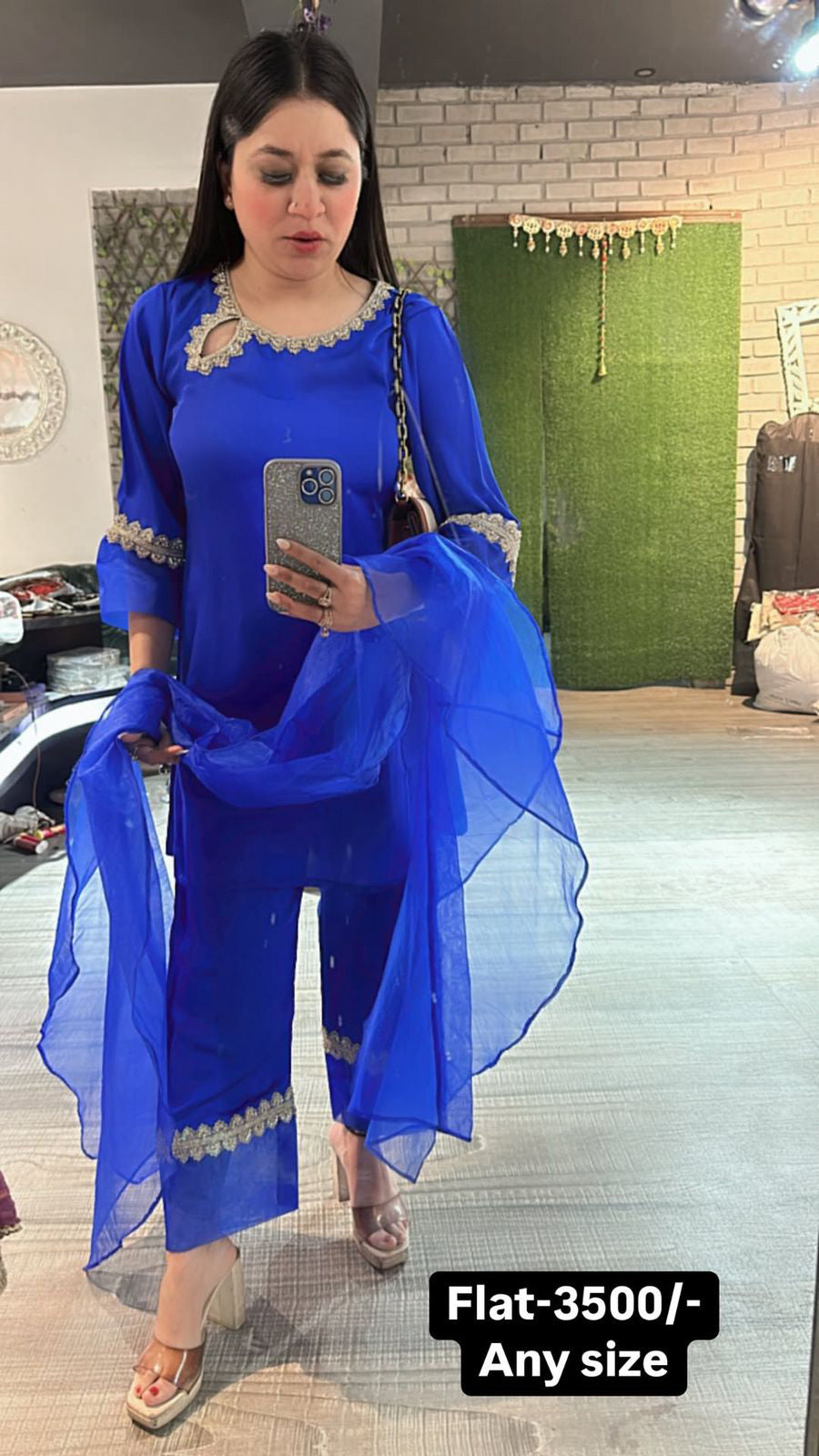 Electric blue suit 3pc