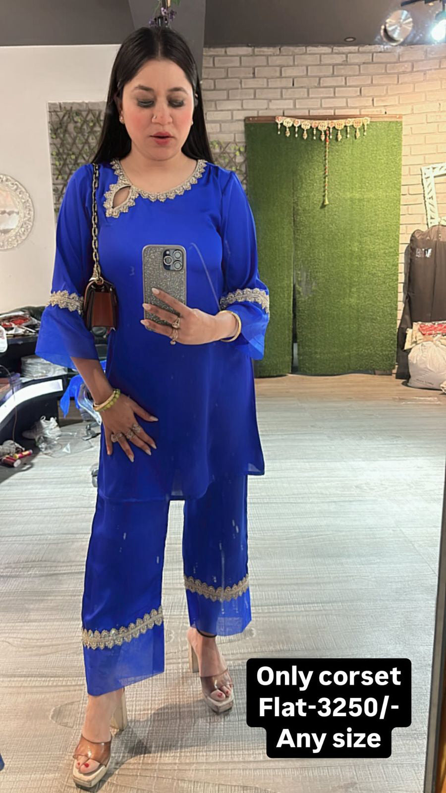 Electric blue suit 3pc