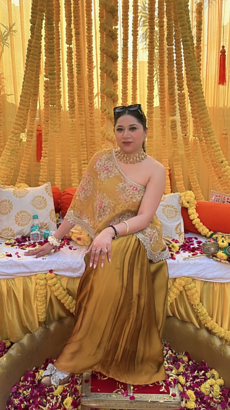 Printed ombré dhoti 2pc