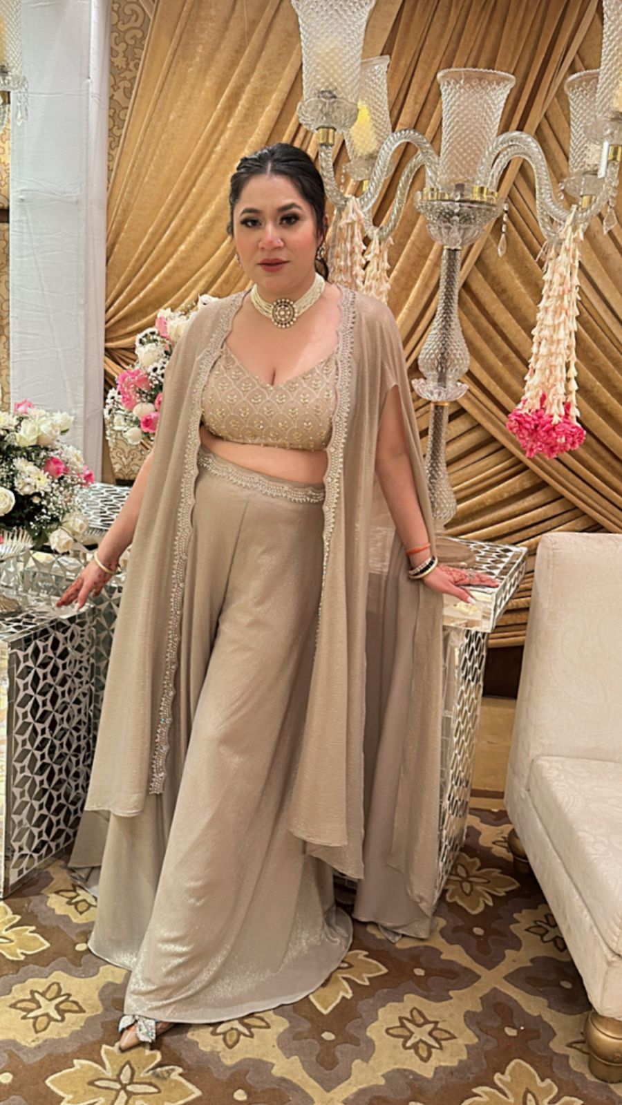 Sufi cape plazoo outfit