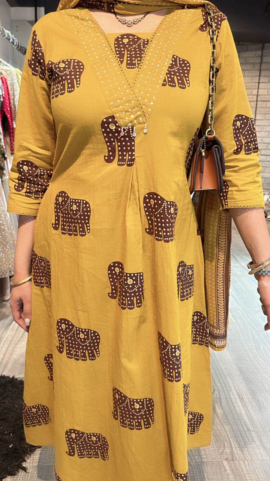 Elephant handloom suit 3pc