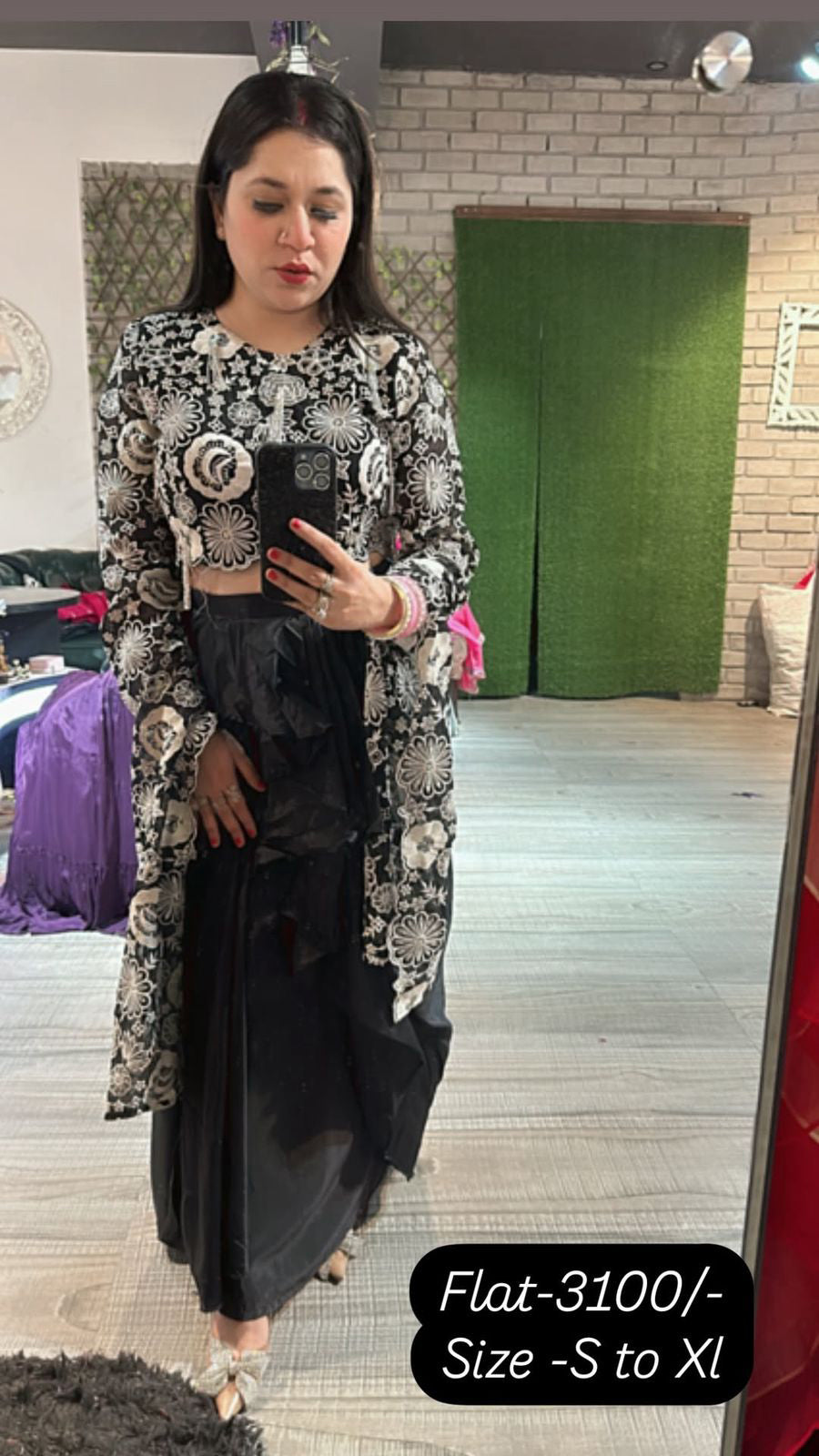 Flower Dhoti set 2pc