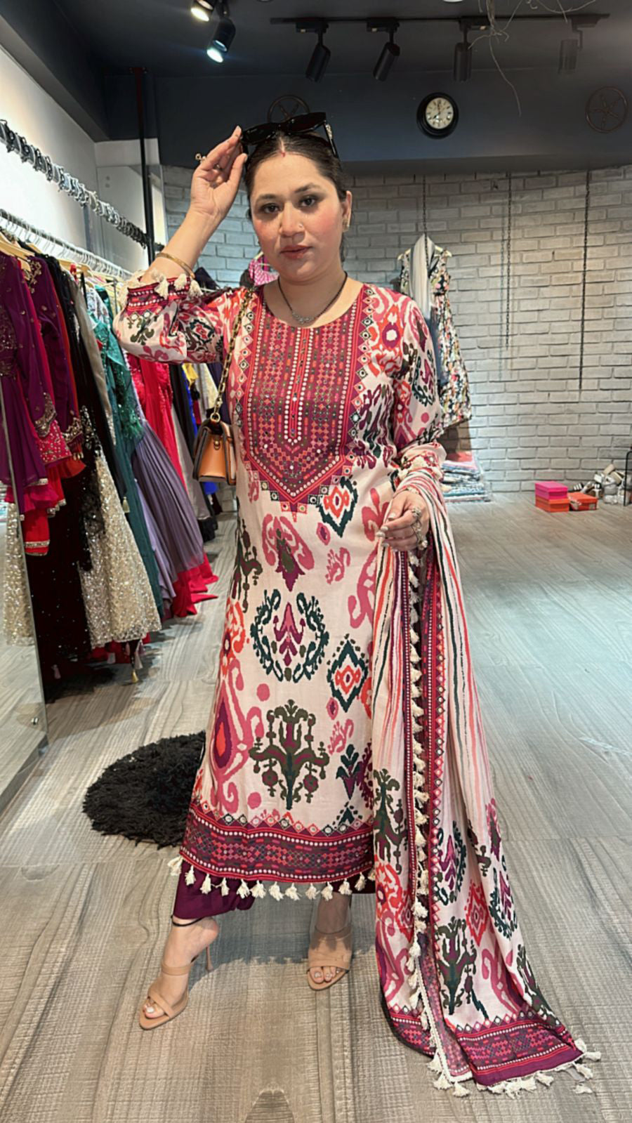 Barfi Digital print suit 3pcs
