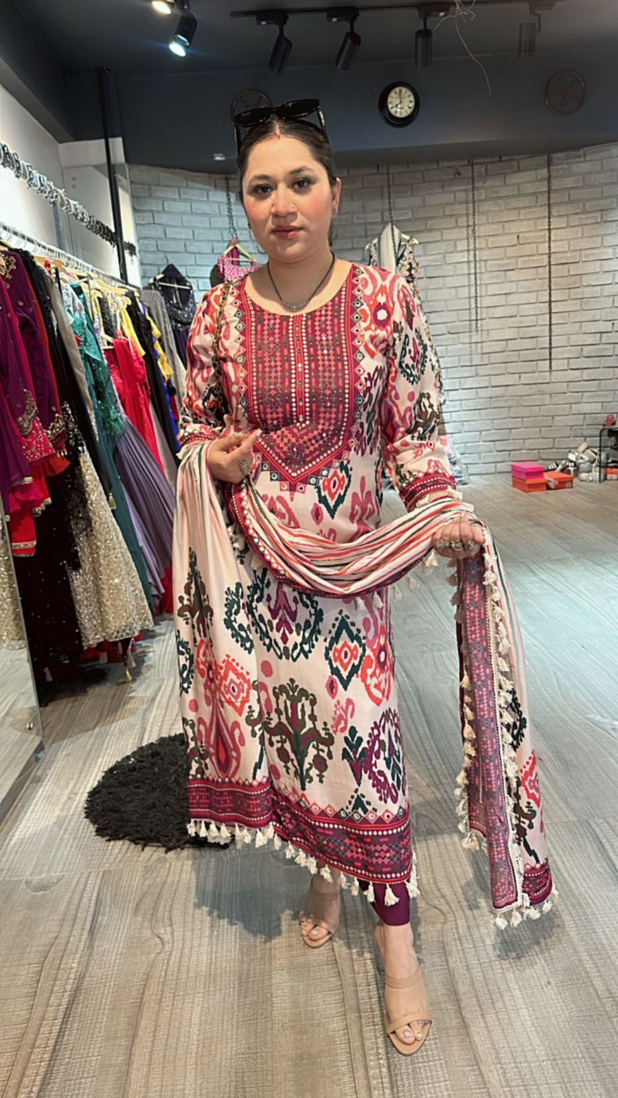 Barfi Digital print suit 3pcs