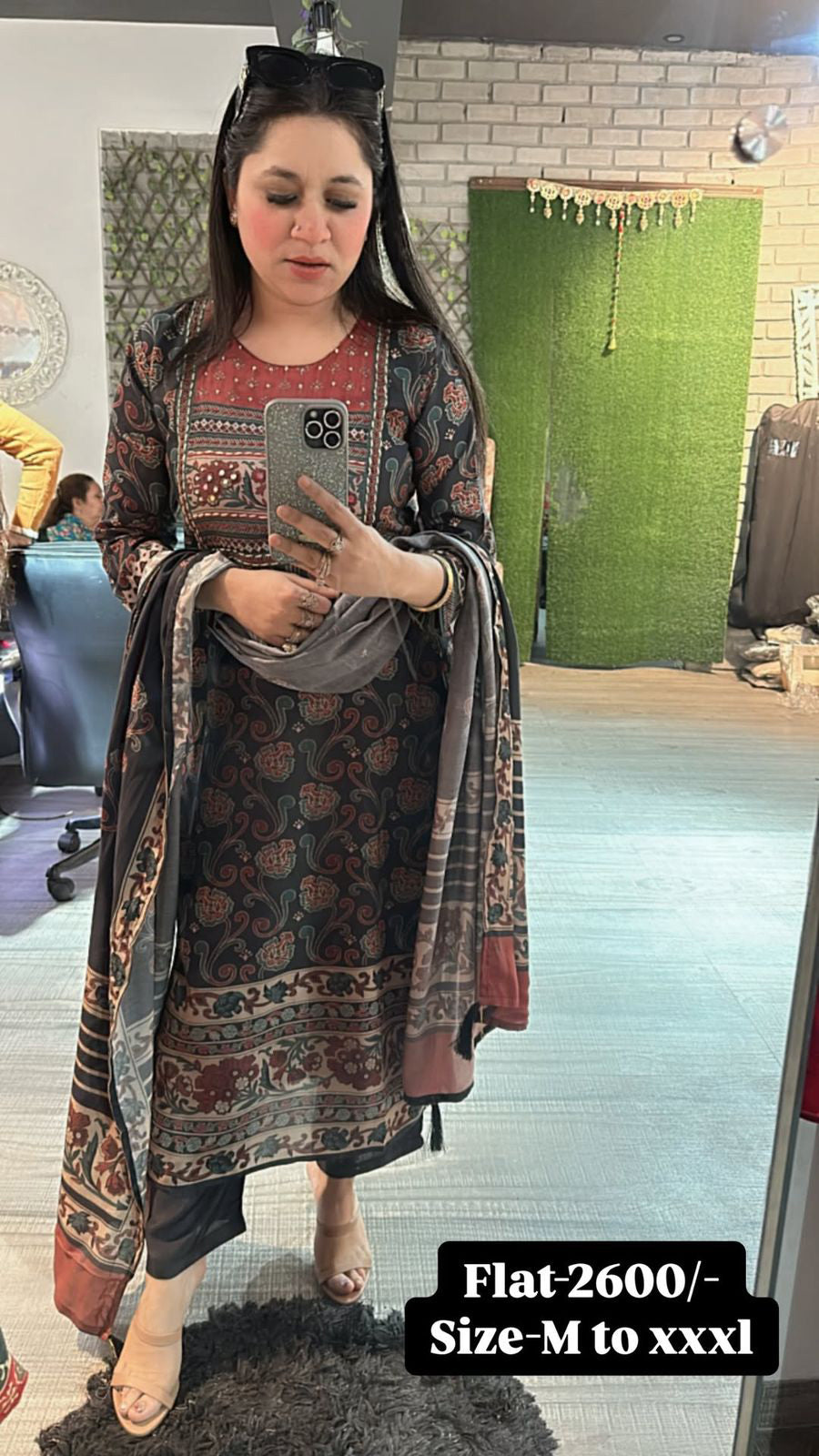 Madhubhani printed suit 3pc