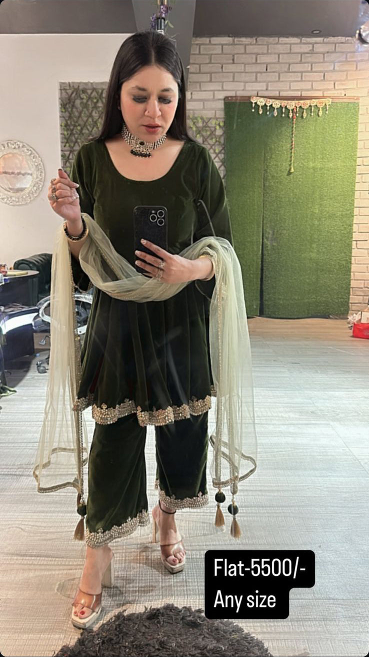 Doli velvet suit 3pc