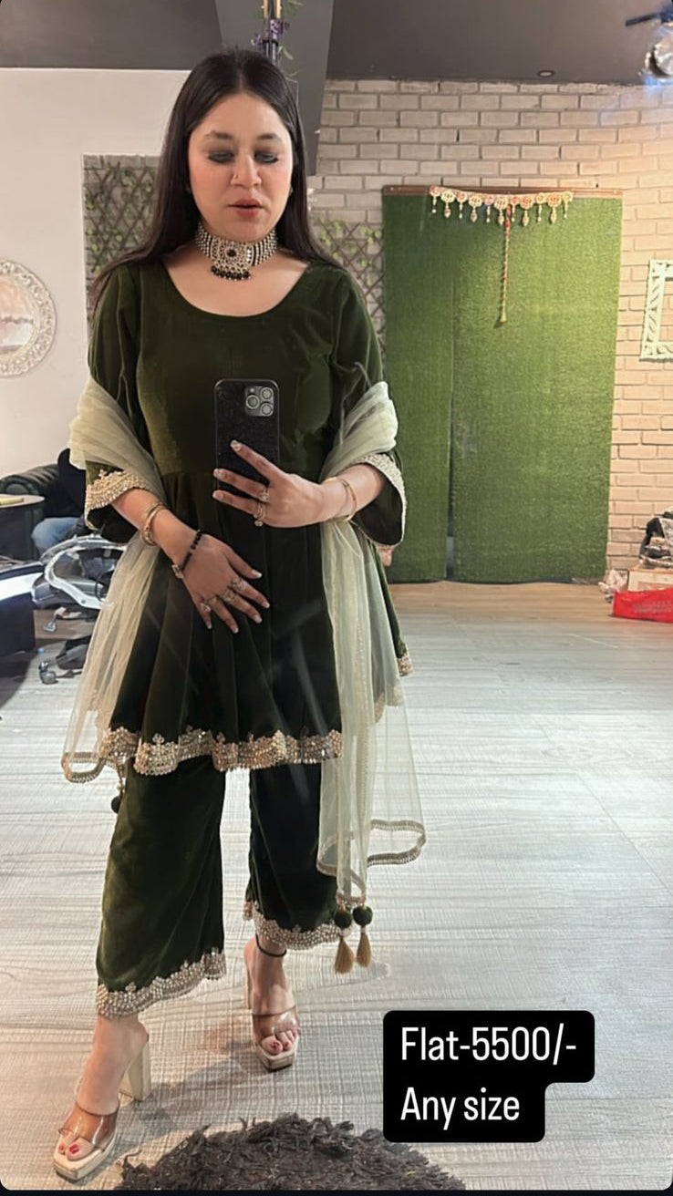 Doli velvet suit 3pc