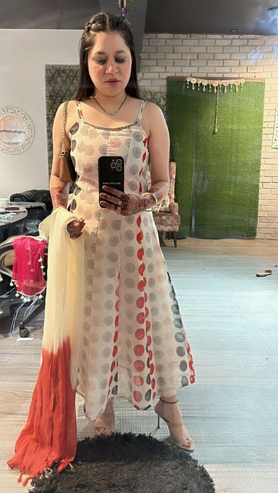 Shilpa printed Anarkali suit 3pc