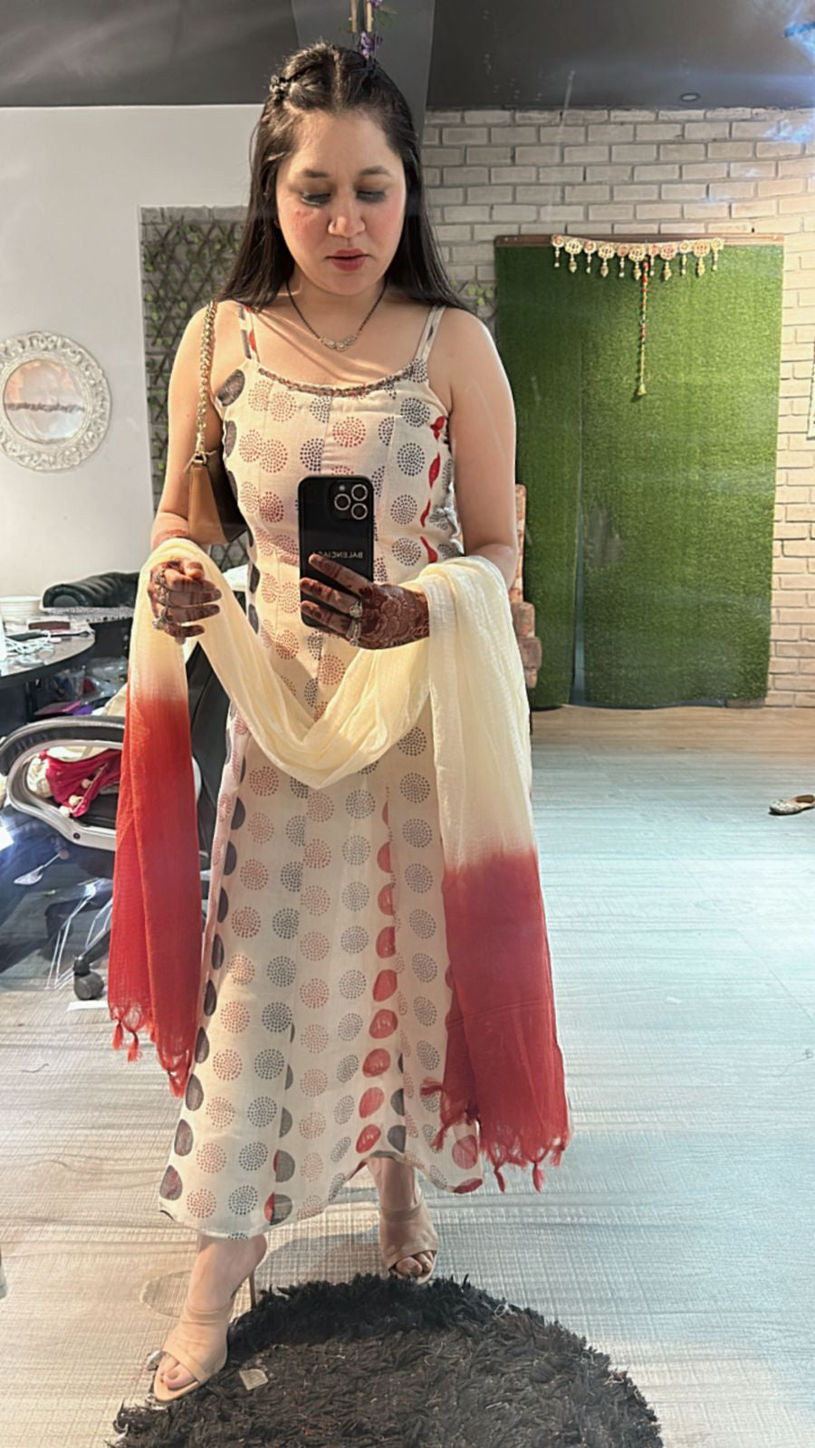 Shilpa printed Anarkali suit 3pc