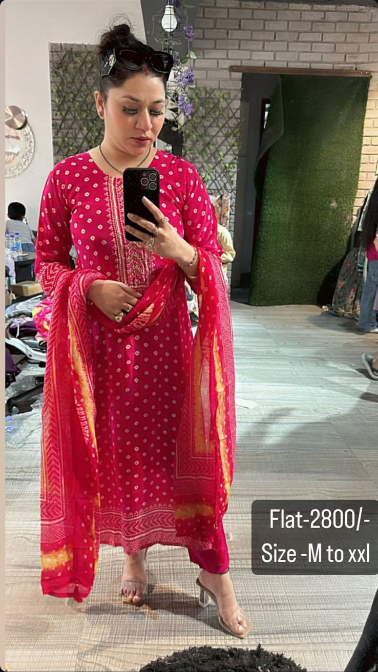Banarsi Hot pink