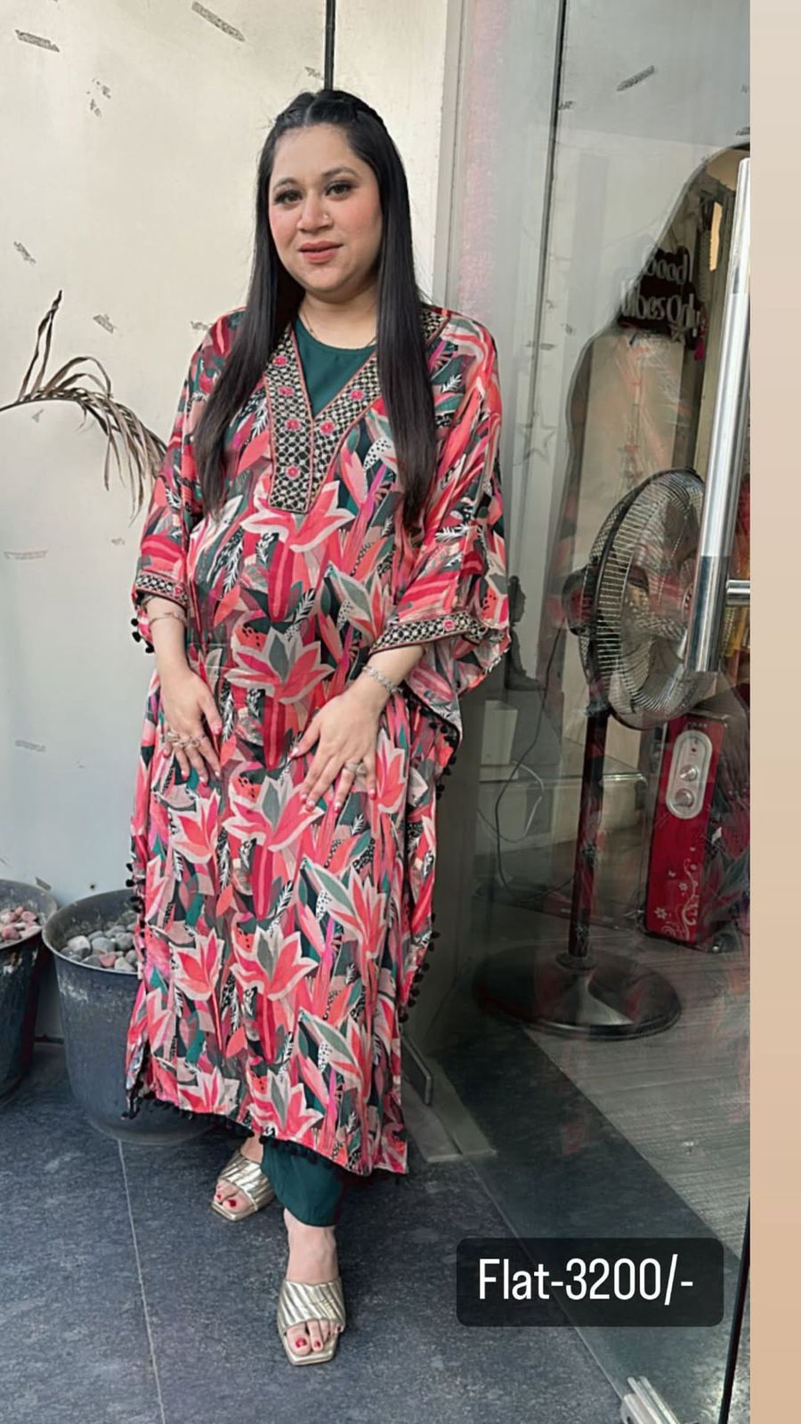 Printed Kaftan set 3pc