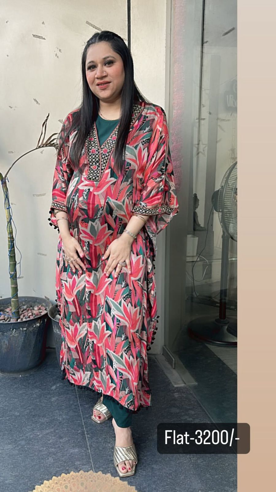 Printed Kaftan set 3pc