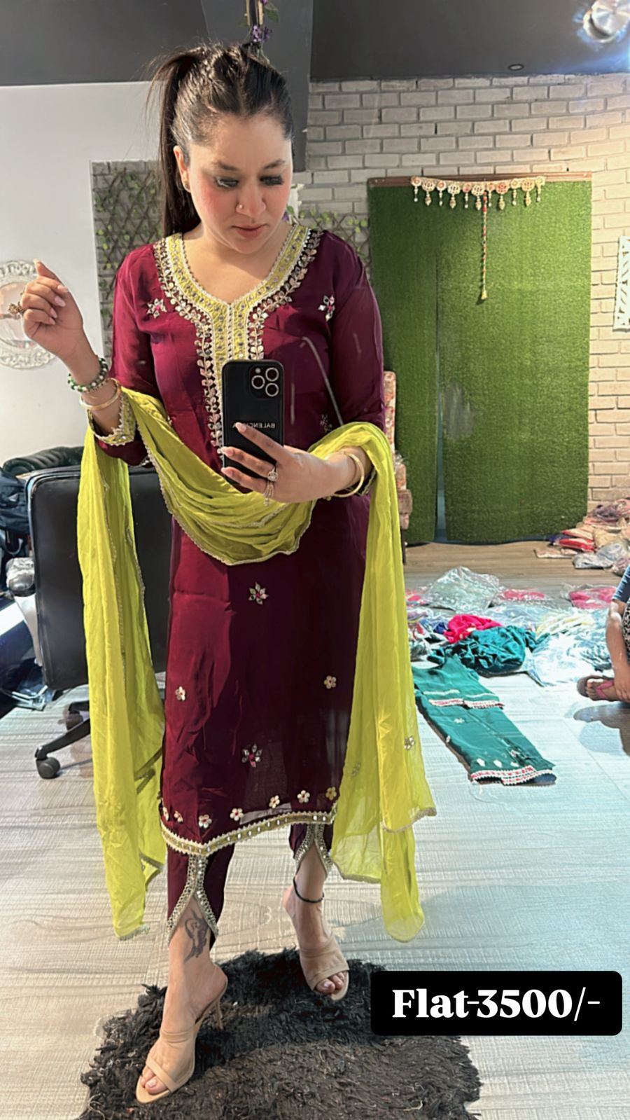 Maysa Bargandi Lime Tulip suit