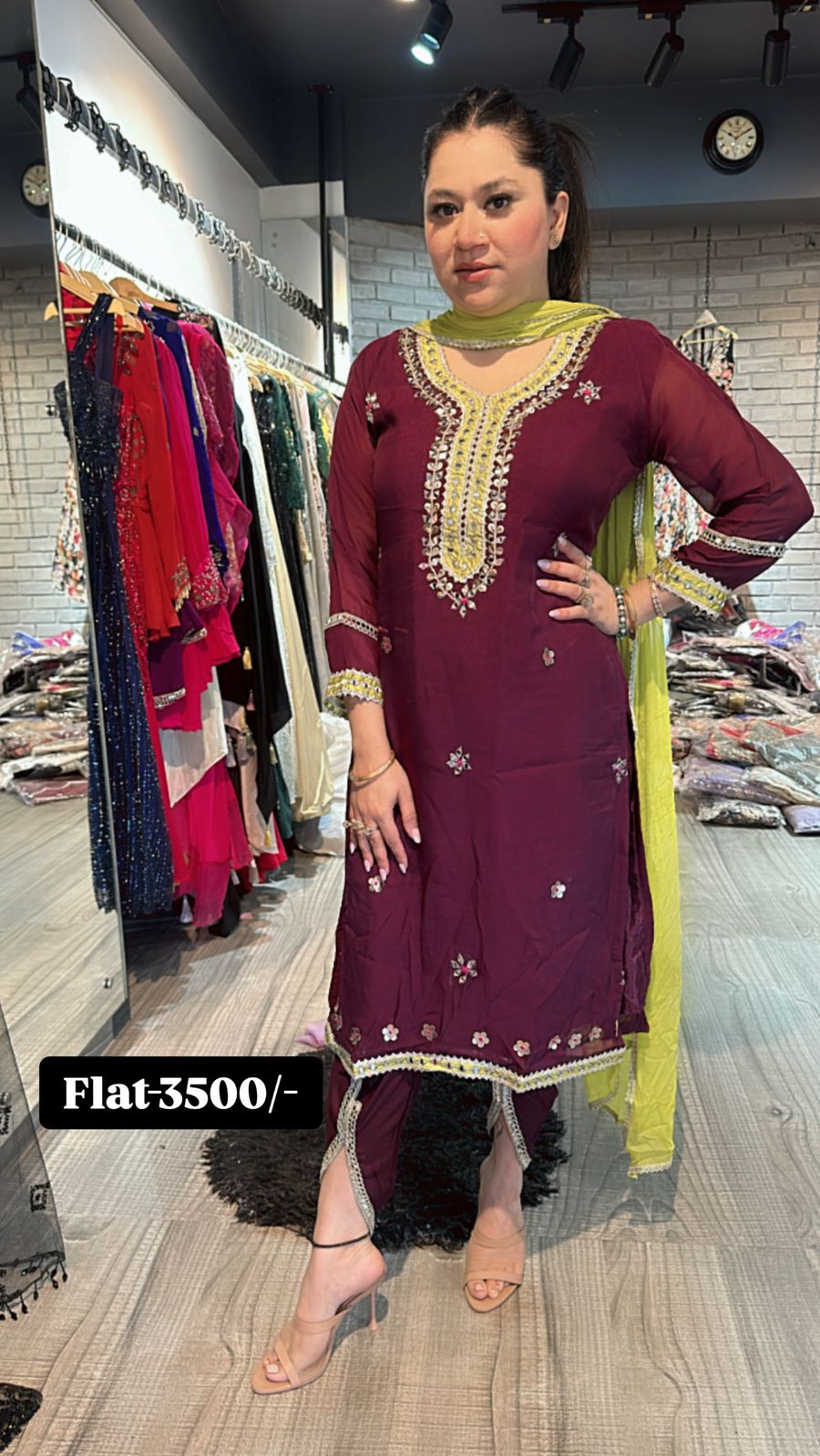 Maysa Bargandi Lime Tulip suit