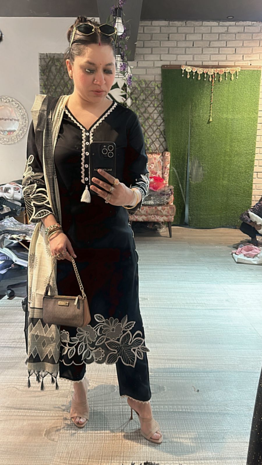 Zuri Black Pakistani suit