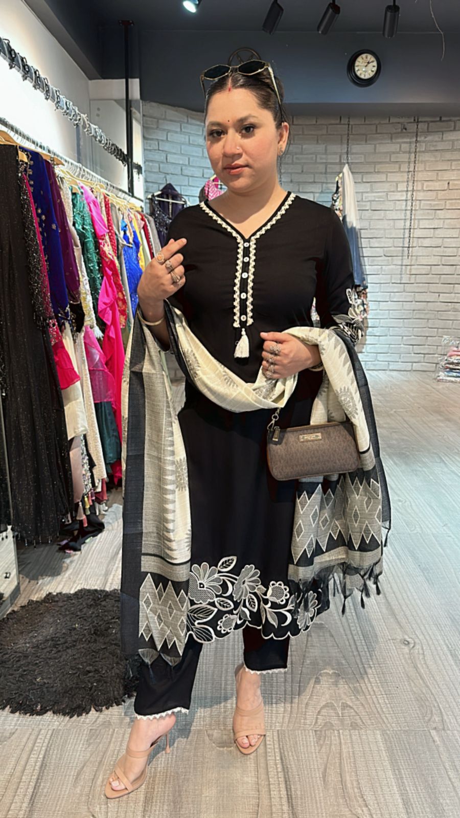 Zuri Black Pakistani suit