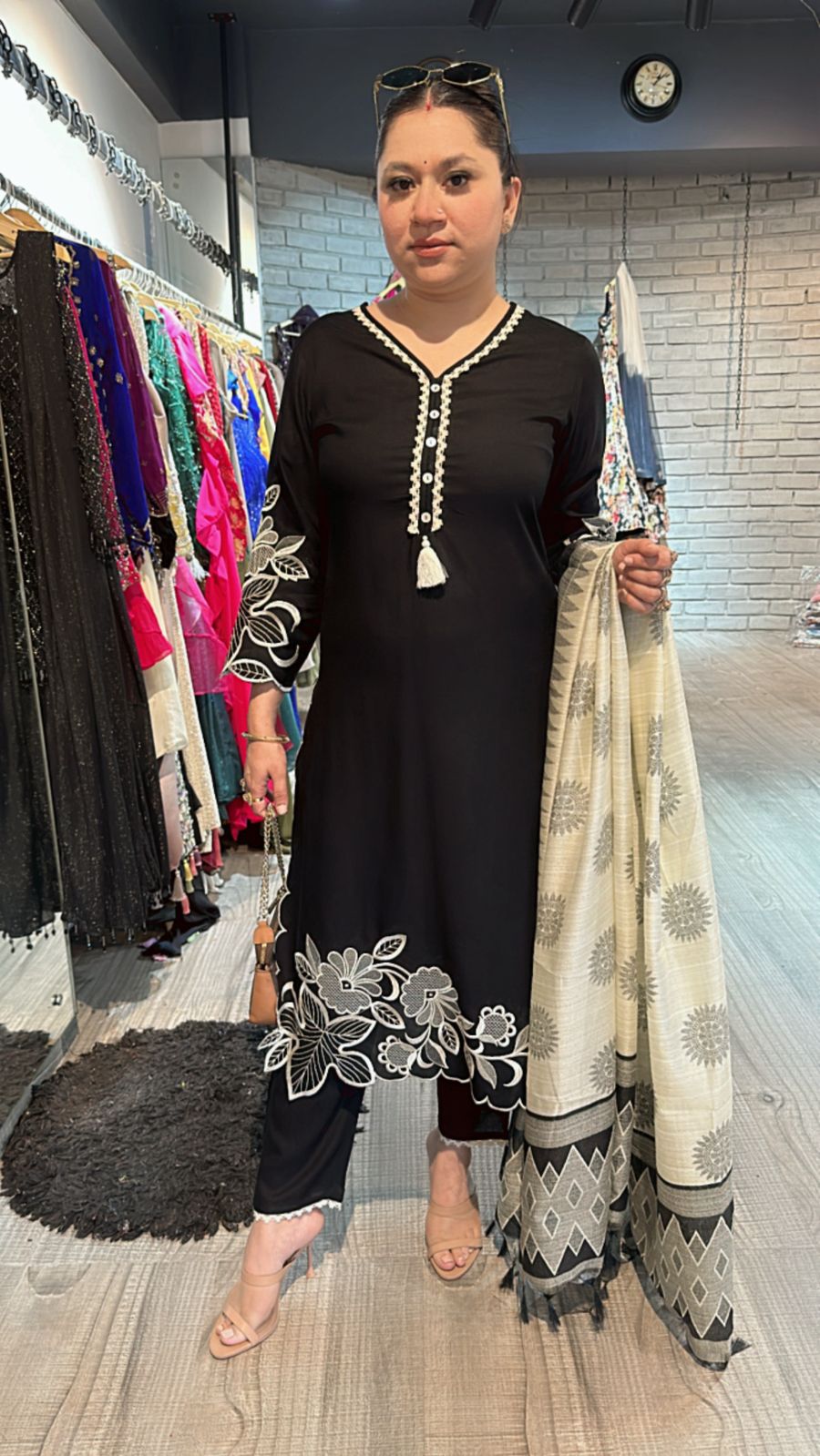 Zuri Black Pakistani suit