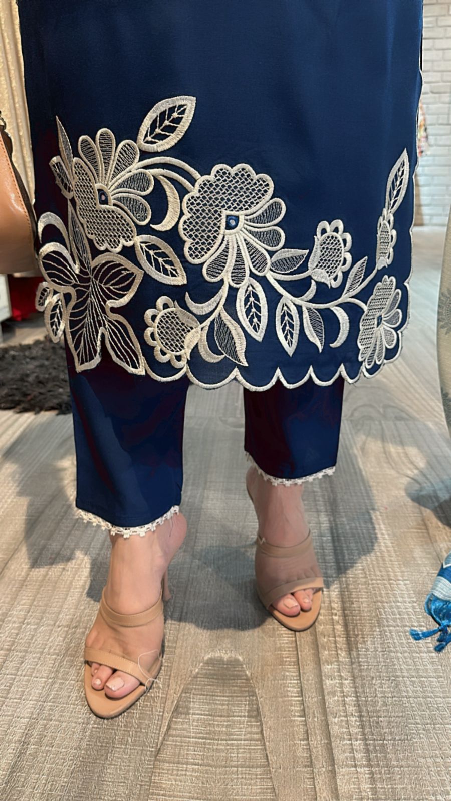 Zuri Teal Blue Pakistani suit