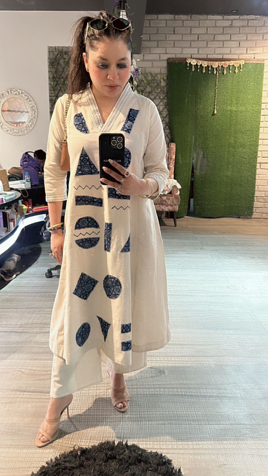 Geometric ivory cordset
