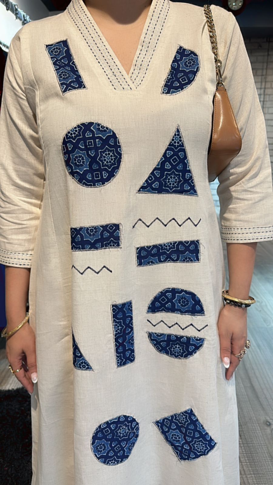 Geometric ivory cordset
