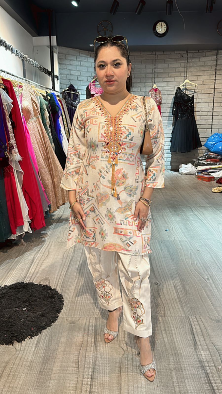 Mirza high low cordset