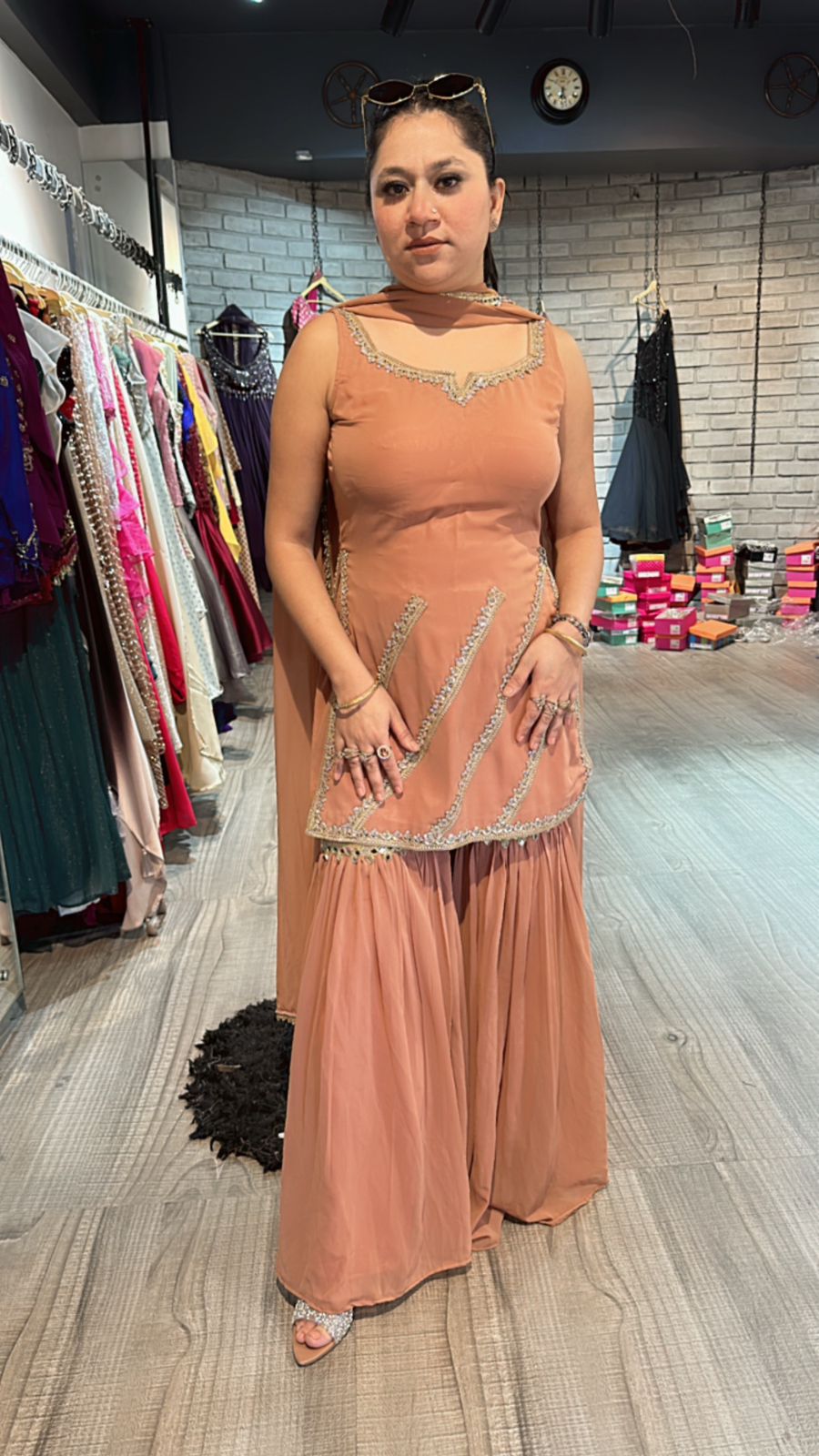 Libas Rust Mirror sharara