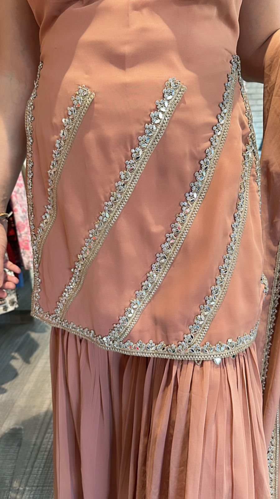 Libas Rust Mirror sharara