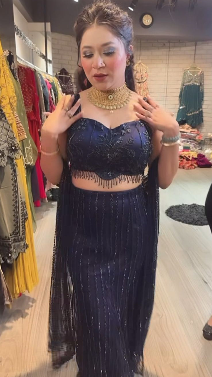 Priyanka Chopra Navy blue Fish