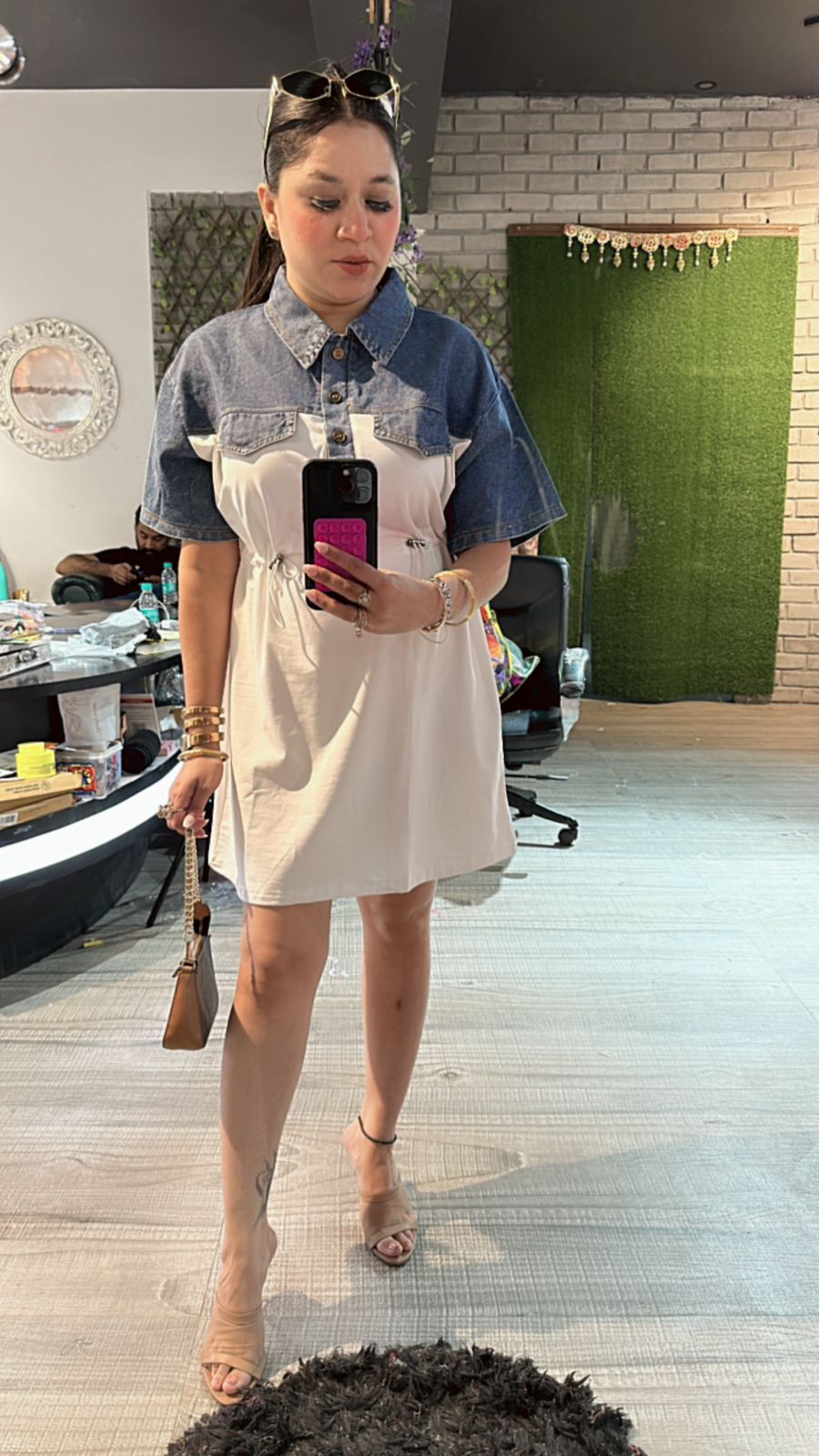Denim offwhite Dress