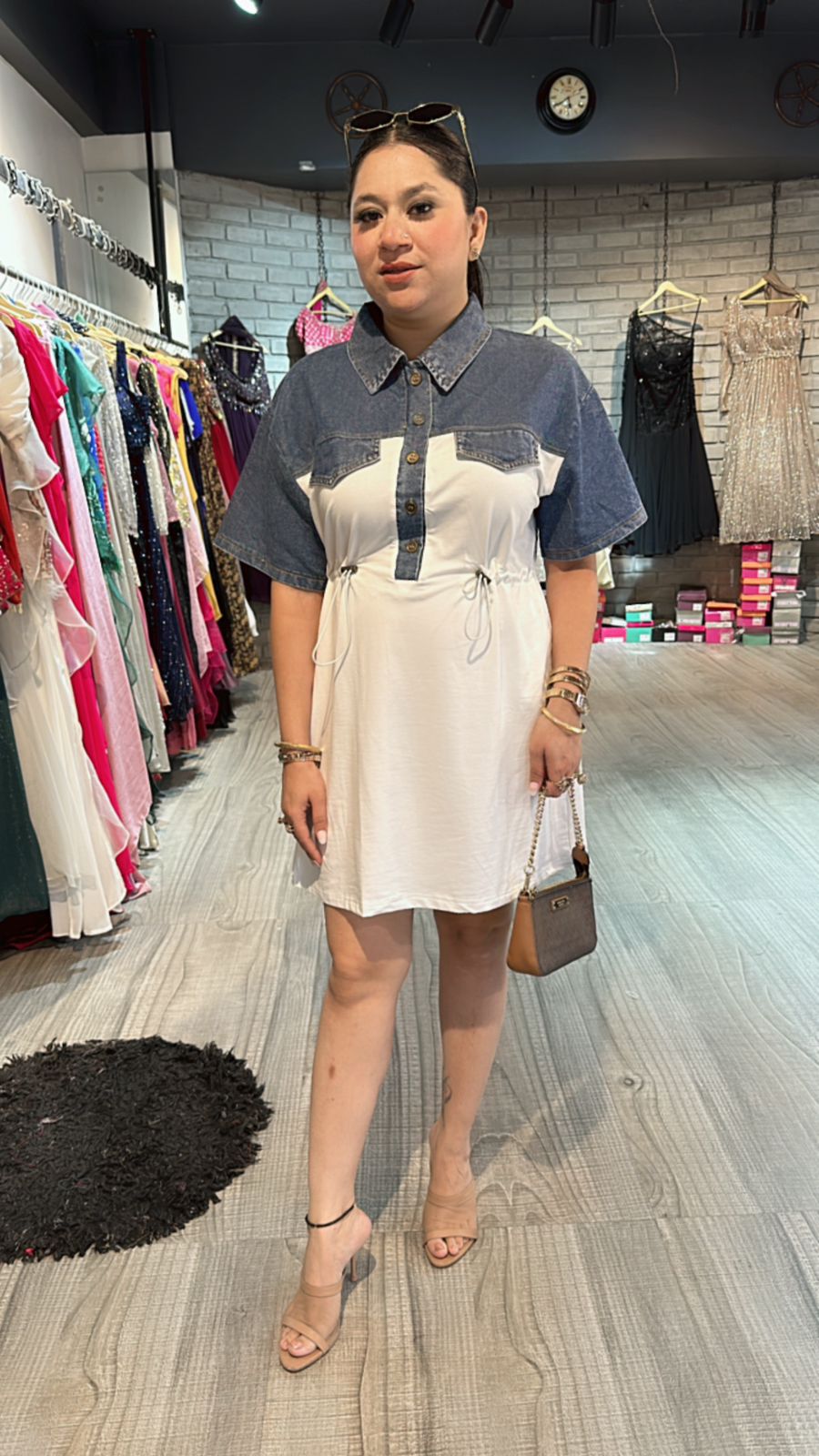 Denim offwhite Dress