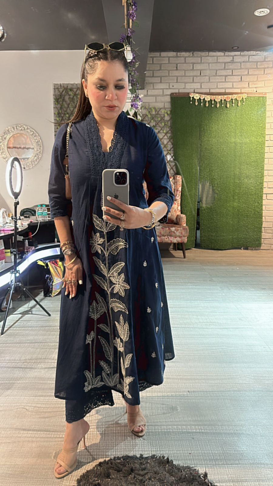 Sapphire Blue Aline pocket cordset