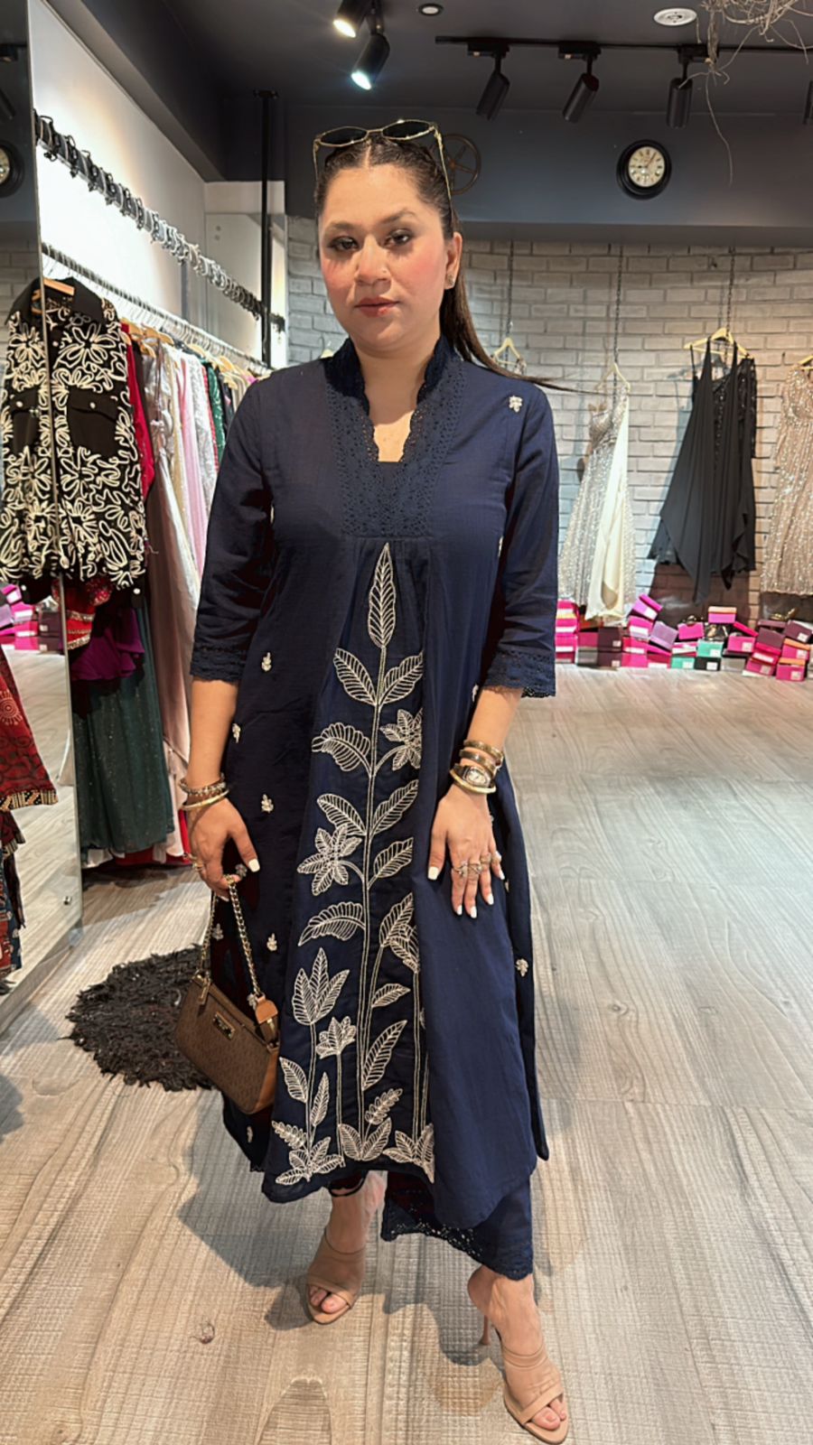 Sapphire Blue Aline pocket cordset