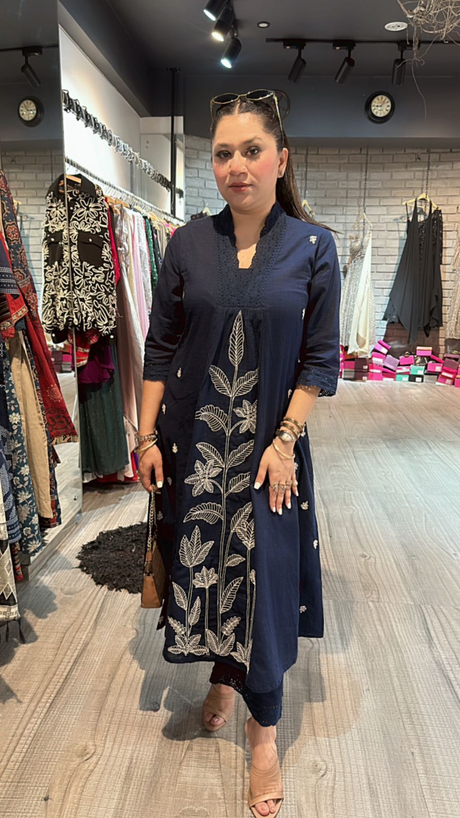 Sapphire Blue Aline pocket cordset