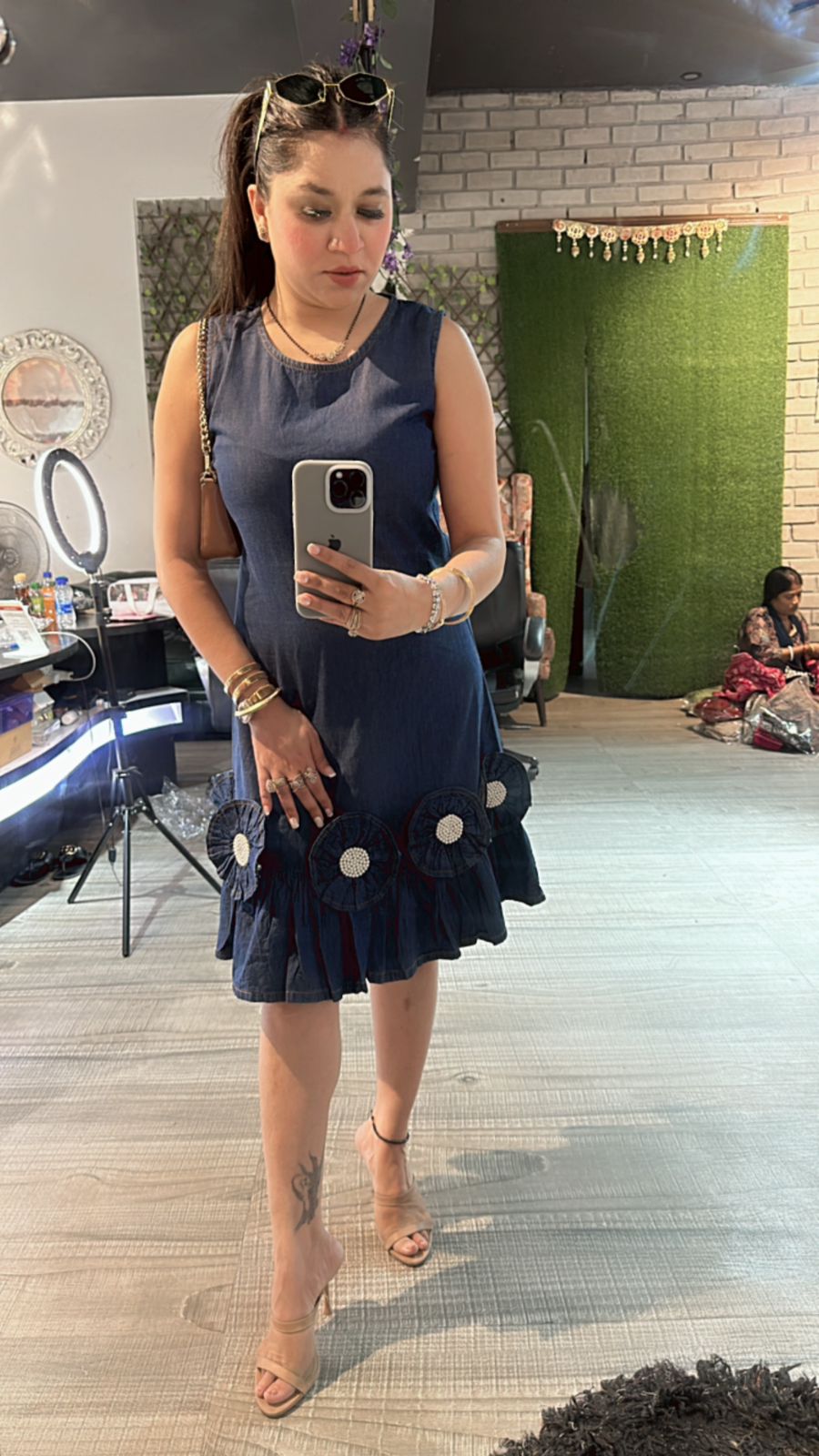 Poppy Navy Blue Denim Dress
