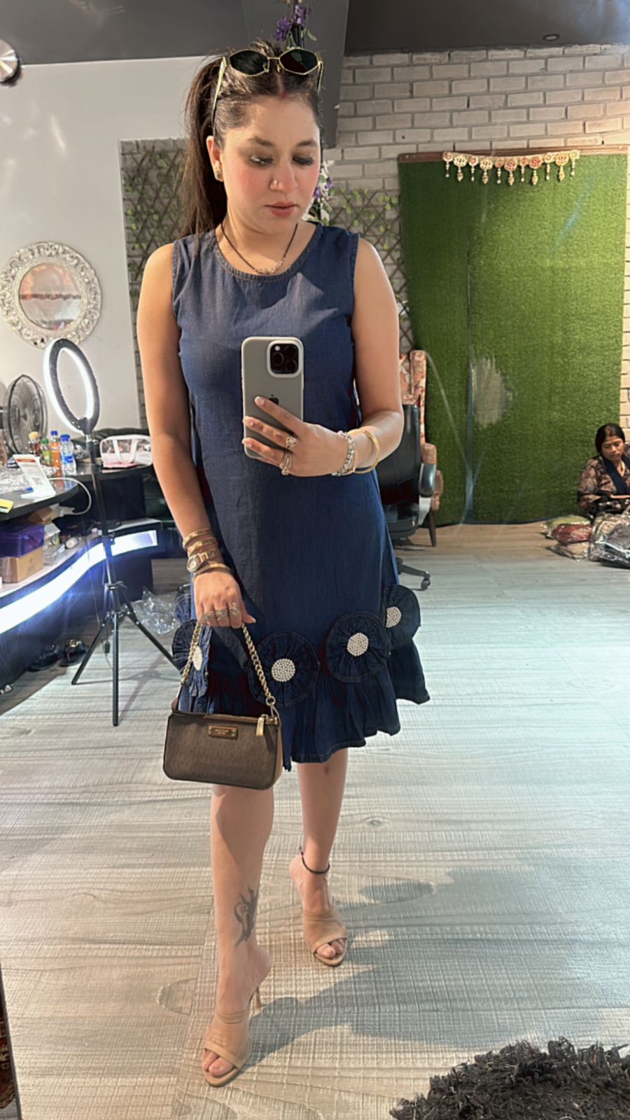Poppy Navy Blue Denim Dress