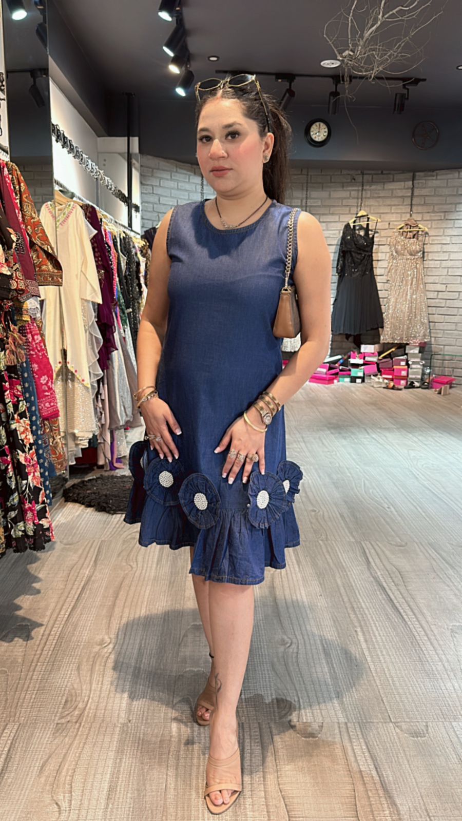Poppy Navy Blue Denim Dress