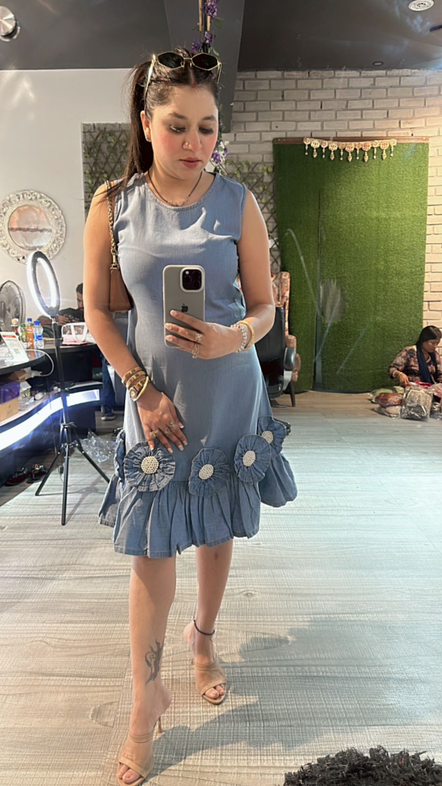 Poppy light Blue Denim Dress