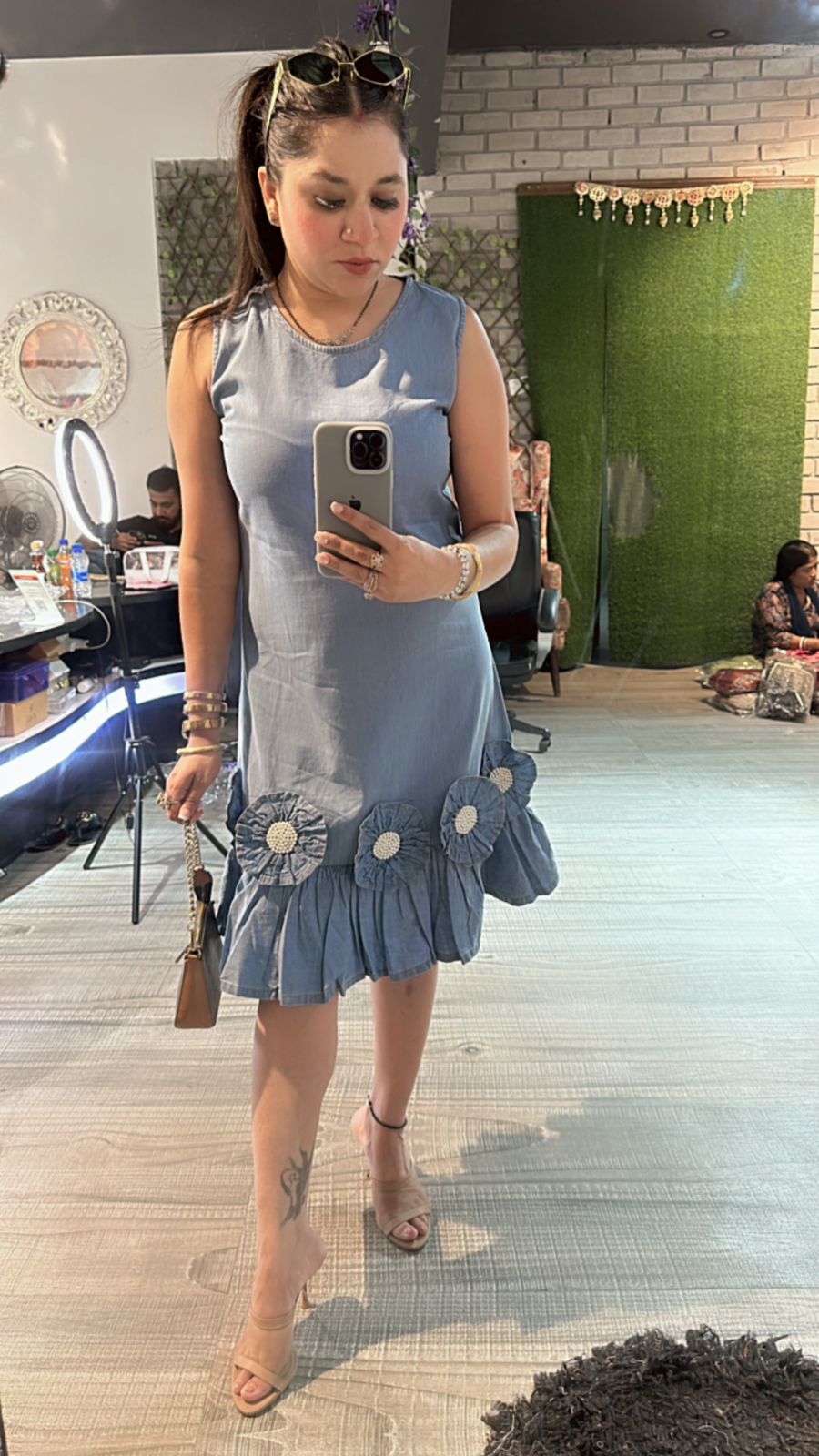Poppy light Blue Denim Dress