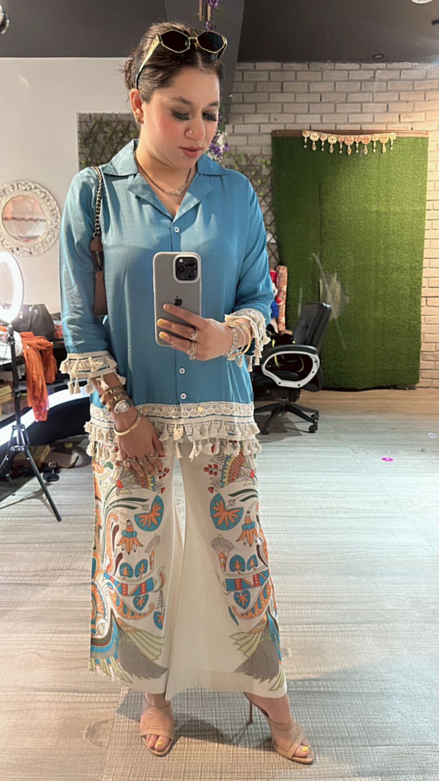 Jhilmil printed pants cordset