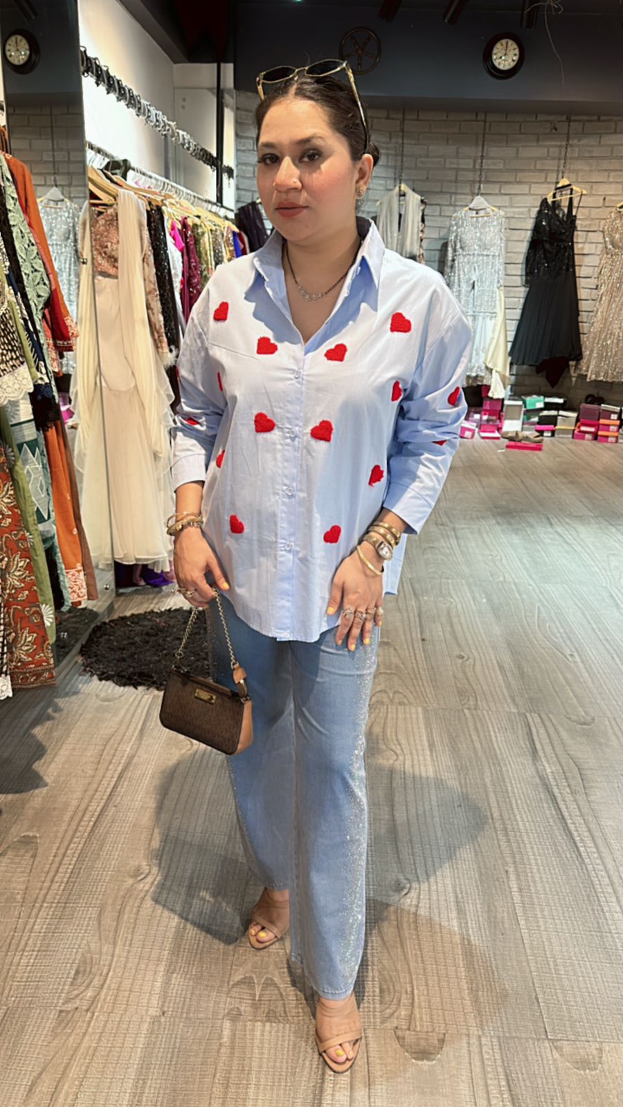 Blue Red Heart ❤️ Shirt