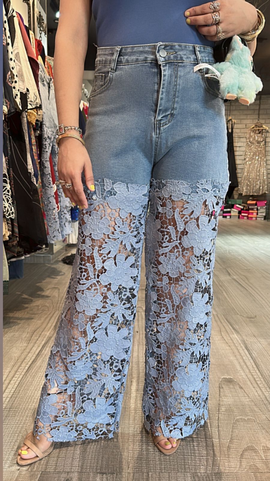 Lace wale Denim (Stretchable)