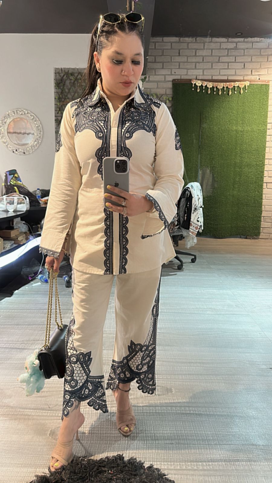 Chime ivory Blue cordset