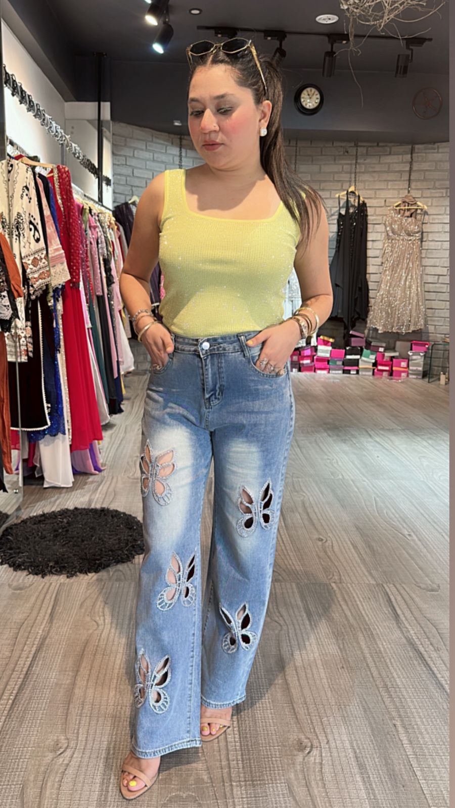 Butterfly wale Denim